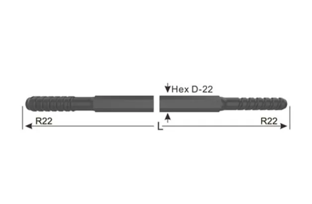 R22 Extension Drill Rod